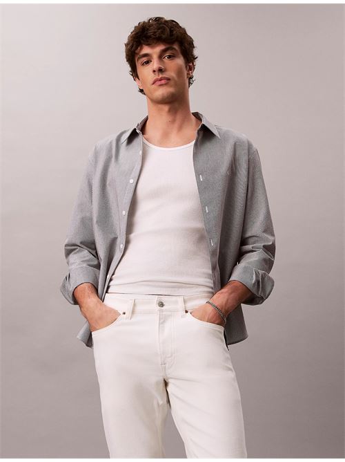 slim chalk white jeans CALVIN KLEIN JEANS | LV04RF751GASN